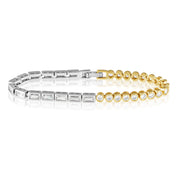 Spencer Two-tone Bezel Tennis Bracelet