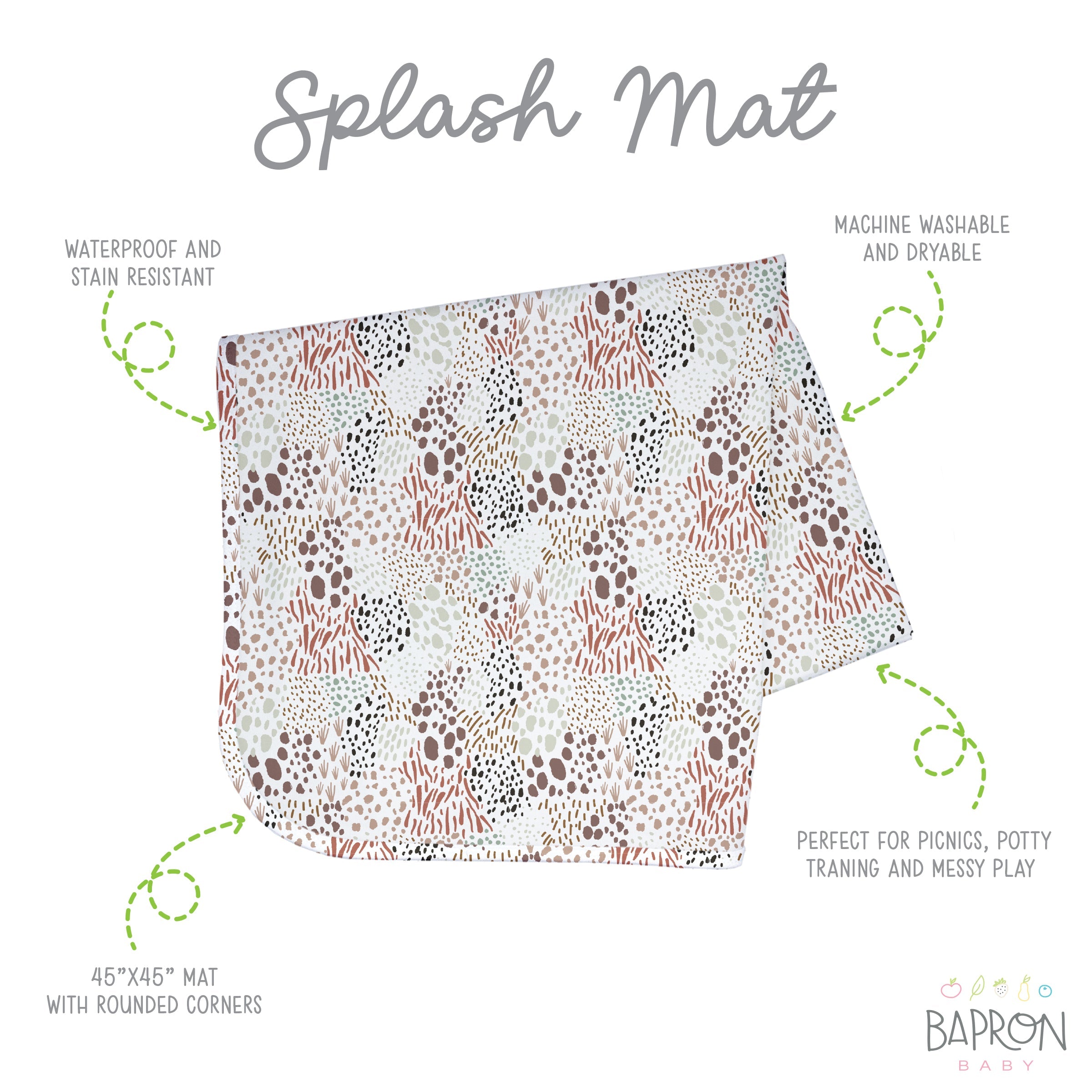 Wild Splash Mat - A Waterproof Catch-all For Highchair Spills And More!