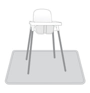 Solid Light Gray Minimalist Splash Mat - A Waterproof Catch-all For Highchair Spills And More!