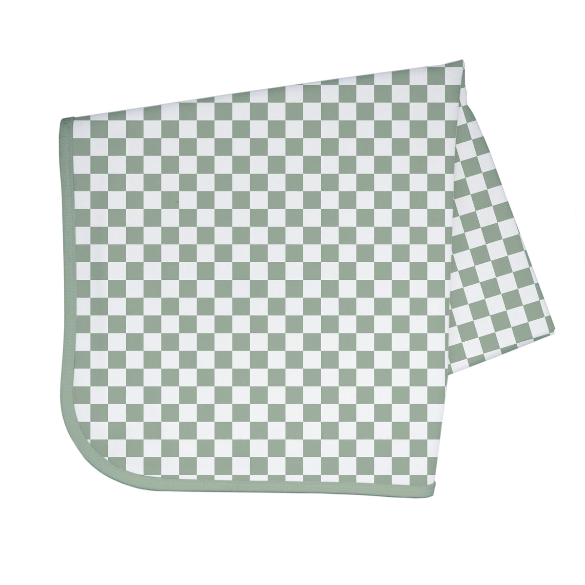Sage Checkerboard Splash Mat - A Waterproof Catch-all For Highchair Spills And More!