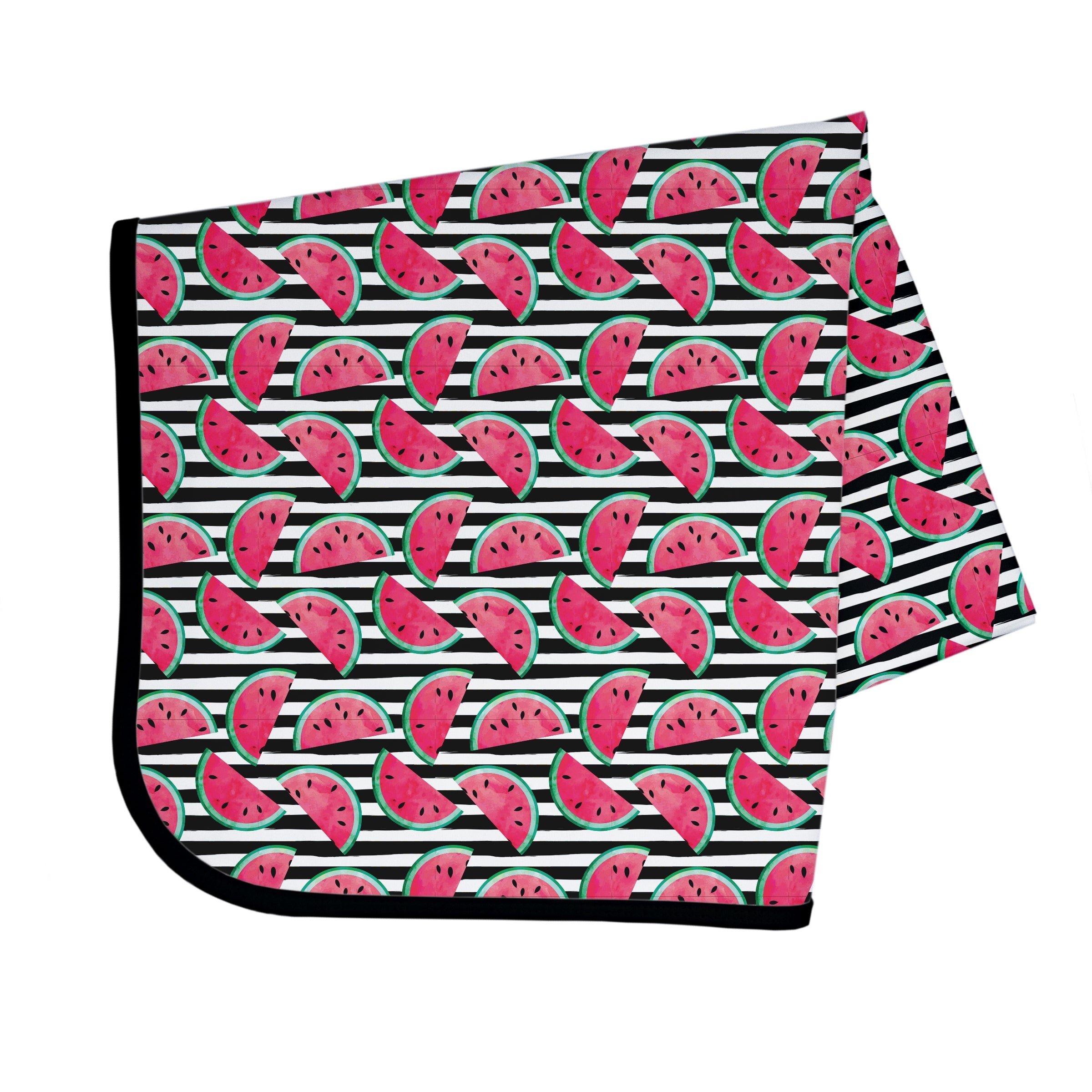 Summer Stripes - Watermelon - Splash Mat - A Waterproof Catch-all For Highchair Spills And More!