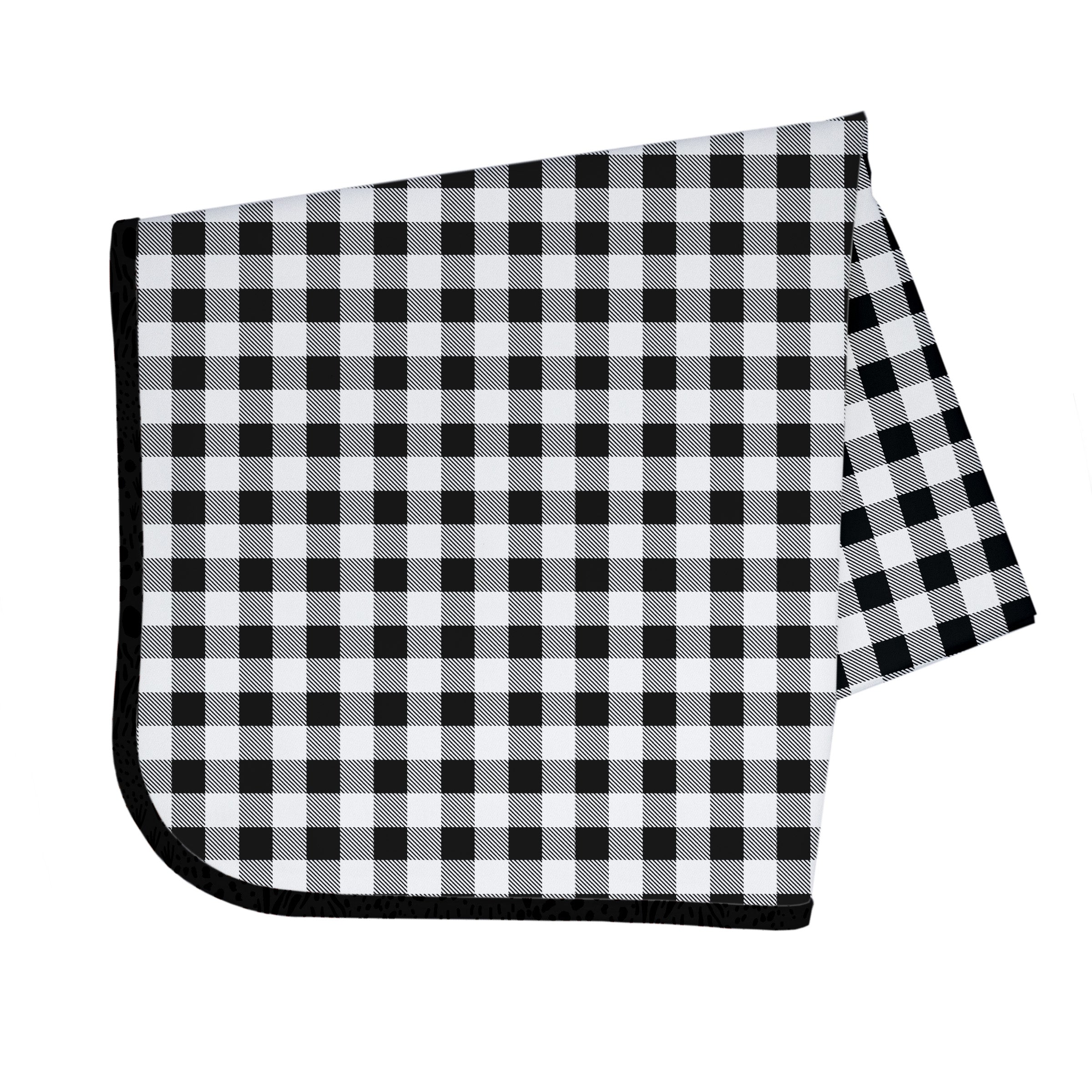 White Buffalo Plaid Splash Mat  - A Waterproof Catch-all For Highchair Spills And More!