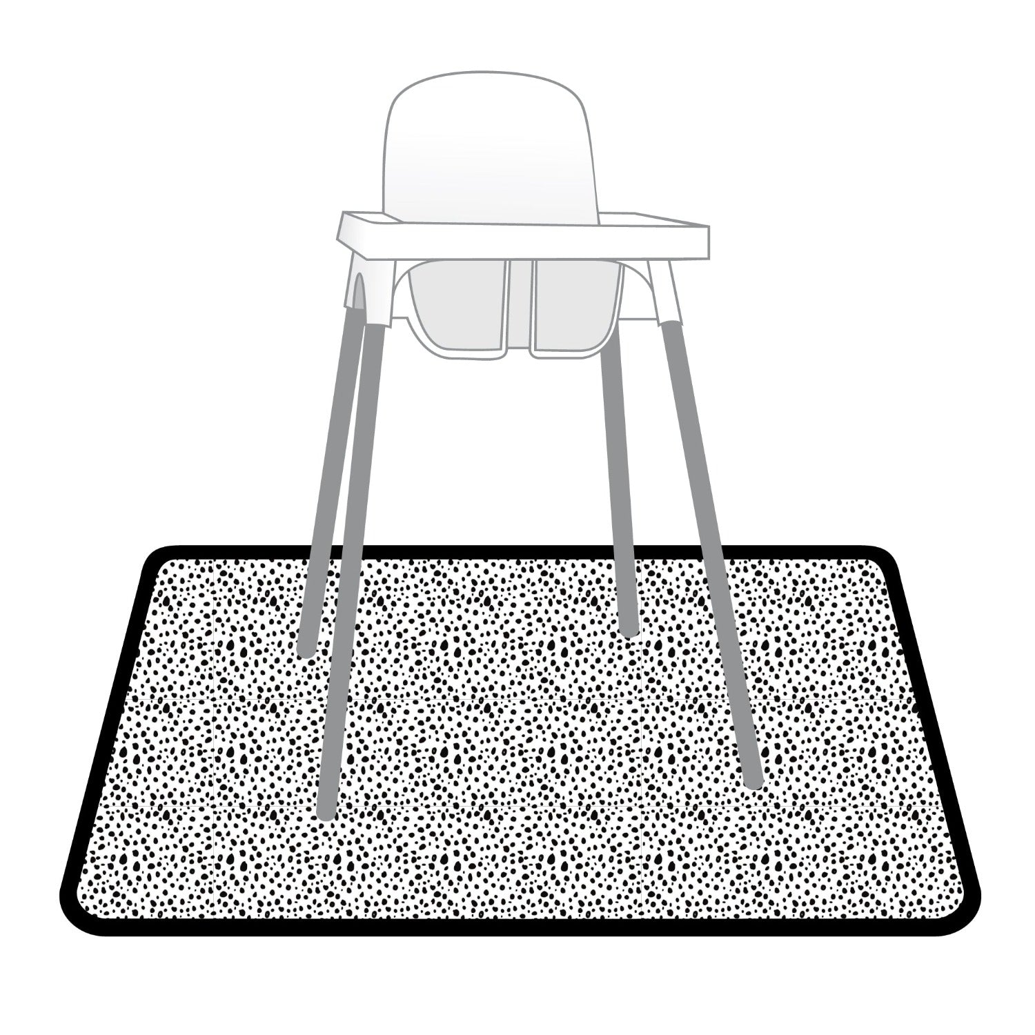 Organic Dot Splash Mat - A Waterproof Catch-all For Highchair Spills And More!