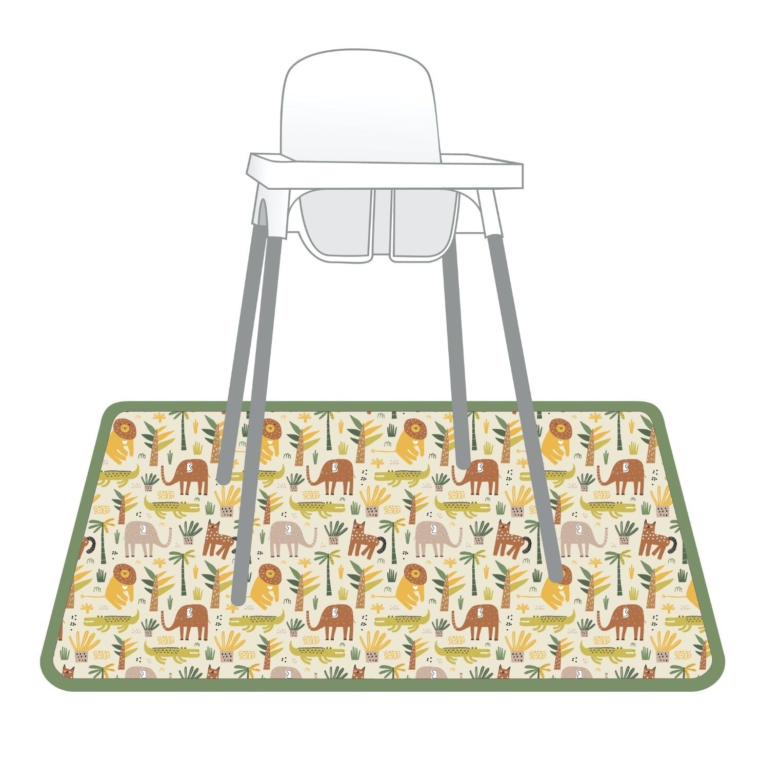 Safari Splash Mat - A Waterproof Catch-all For Highchair Spills And More!