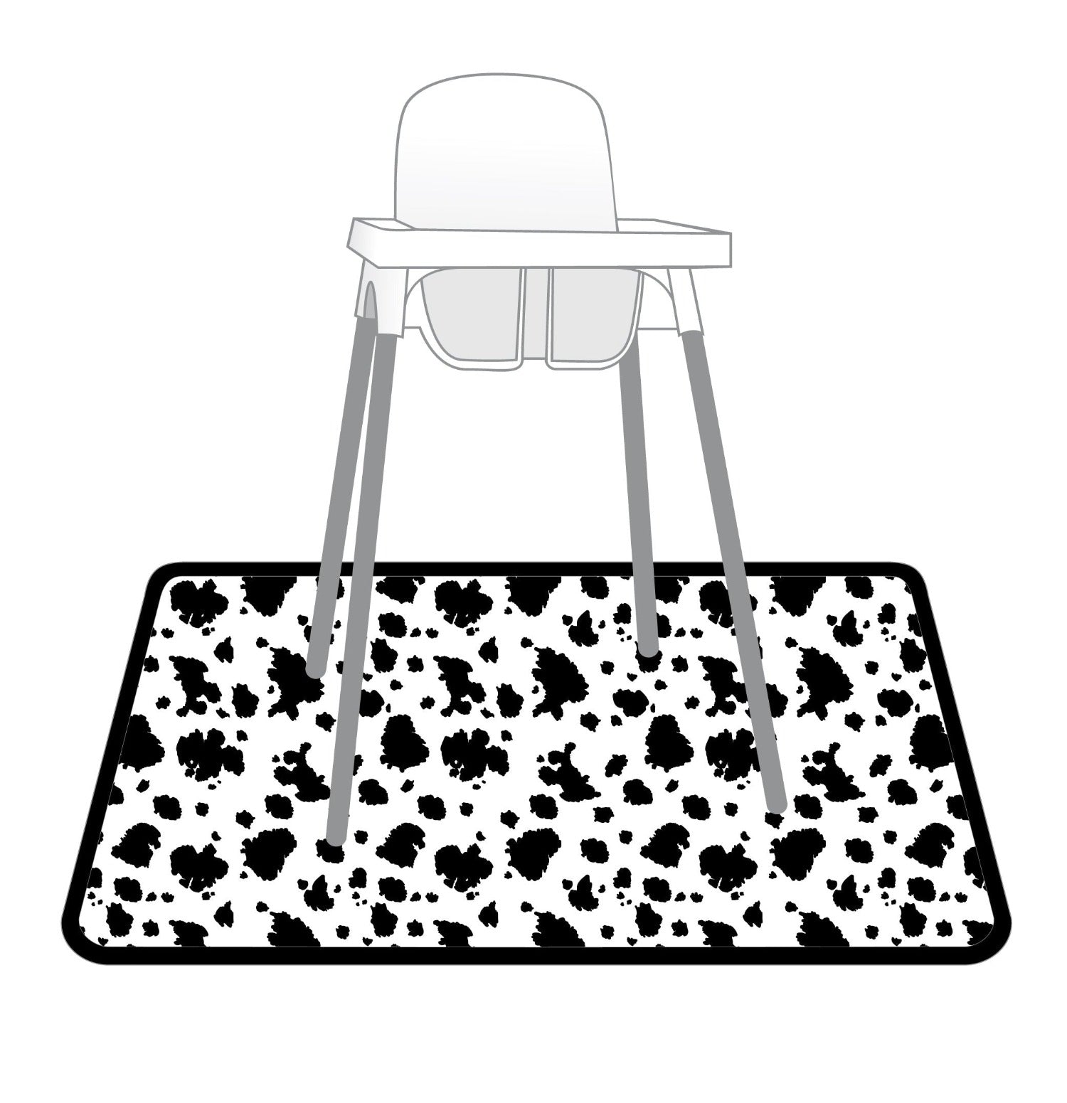 Cowhide Splash Mat - A Waterproof Catch-all For Highchair Spills And More!