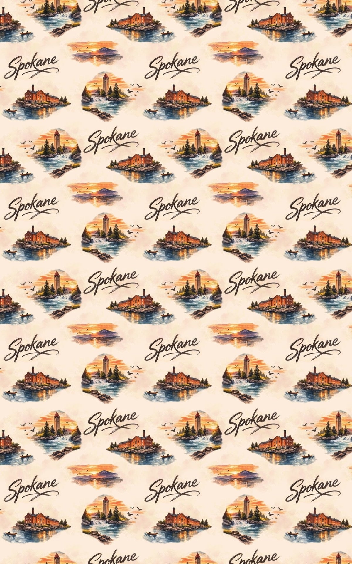 Spokane Riverfront Falls Wrapping Paper