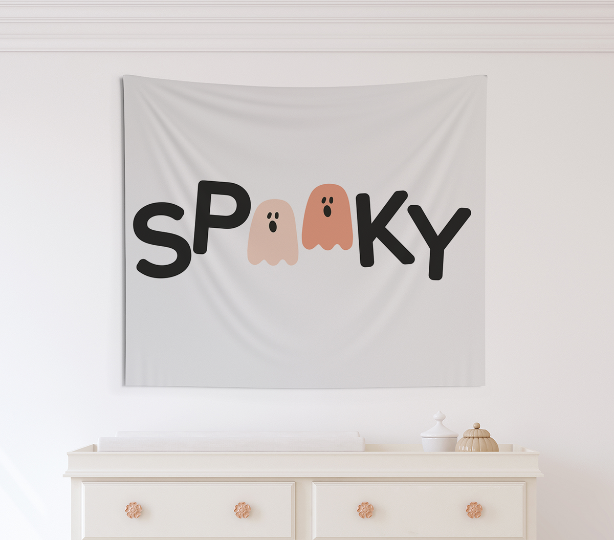 Spooky Tapestry, Wall Decor, Banner, Halloween Banner, Boo Banner, Halloween Decor