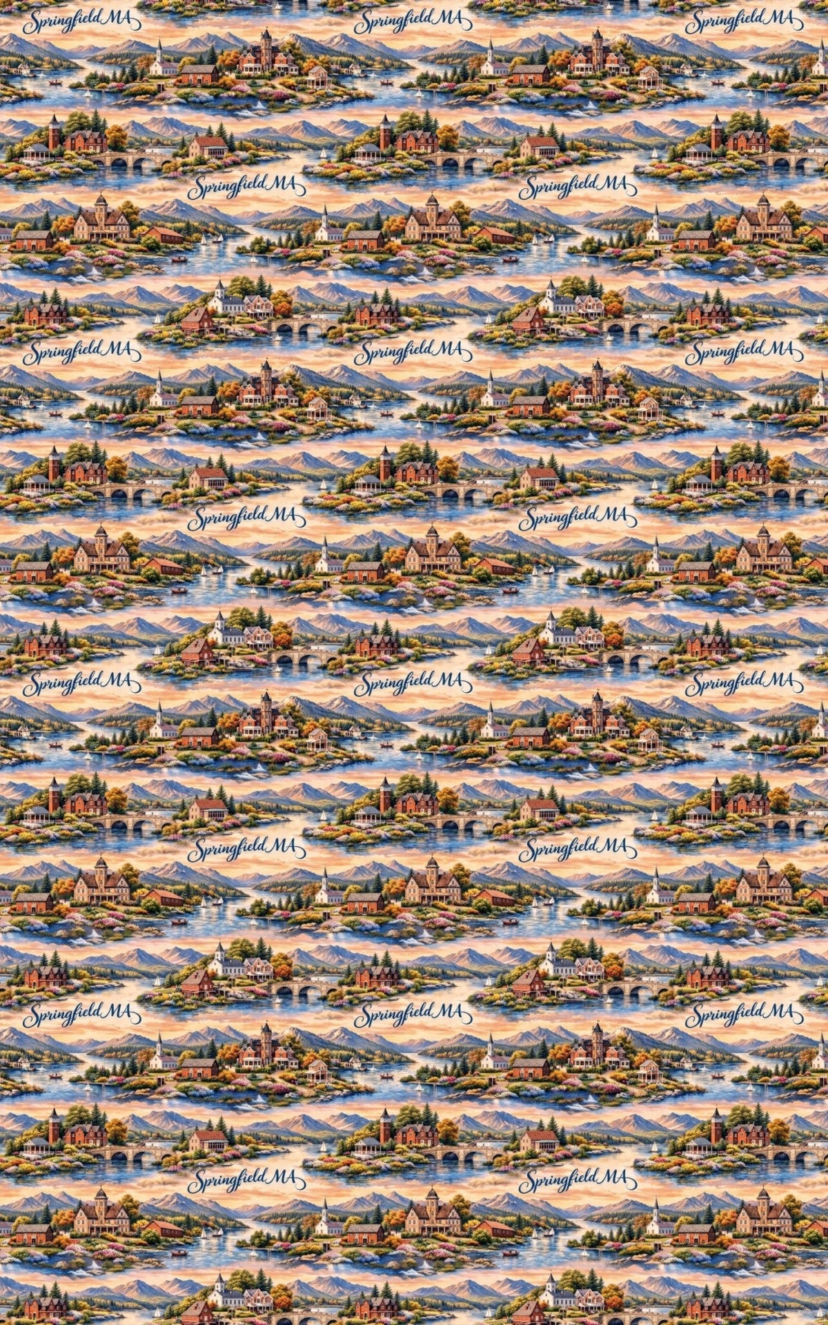 Springfield Ma Pioneer Glow Wrapping Paper