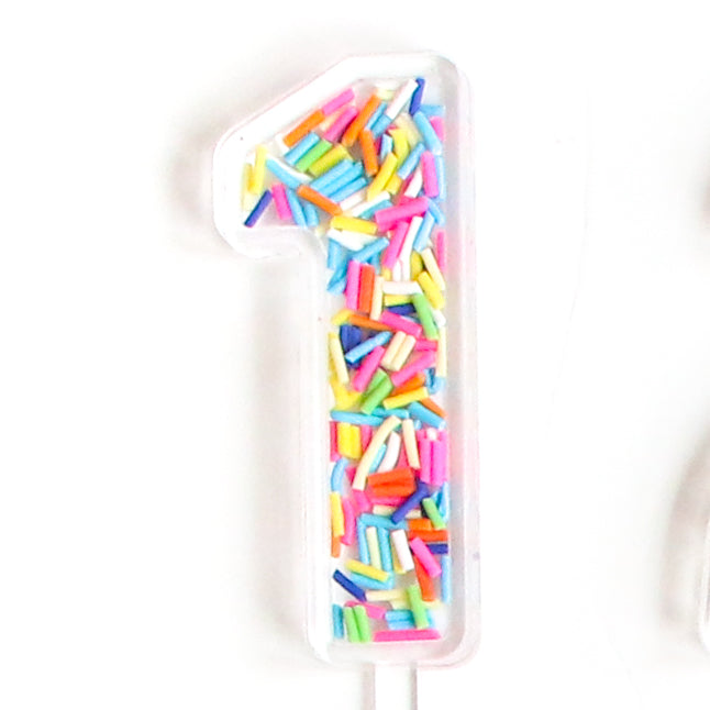 Sprinkle Number Acrylic Cake Toppers