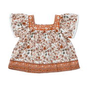 Square Neck Peasant Top
