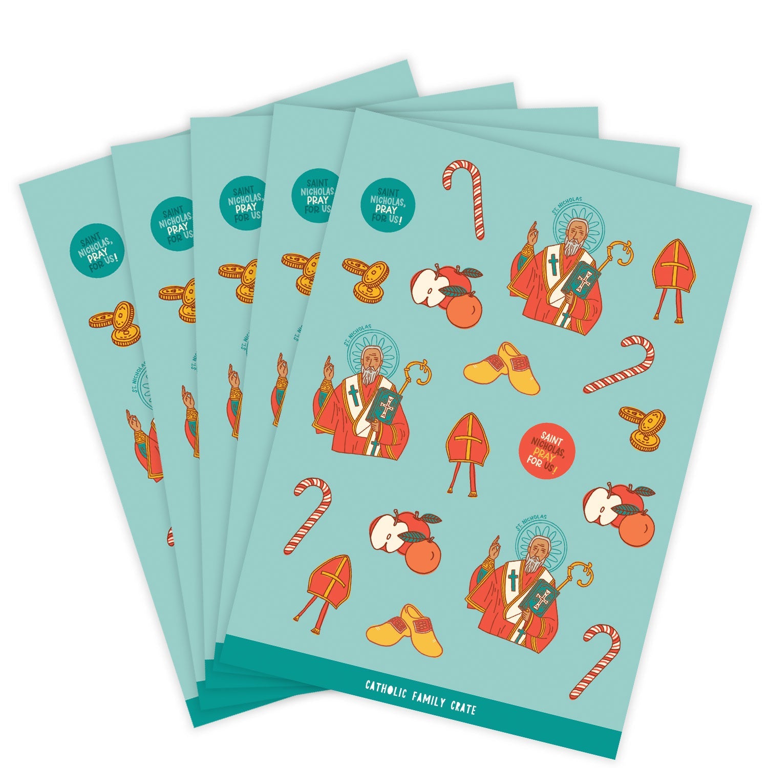 St. Nicholas Sticker Sheet 5-pack