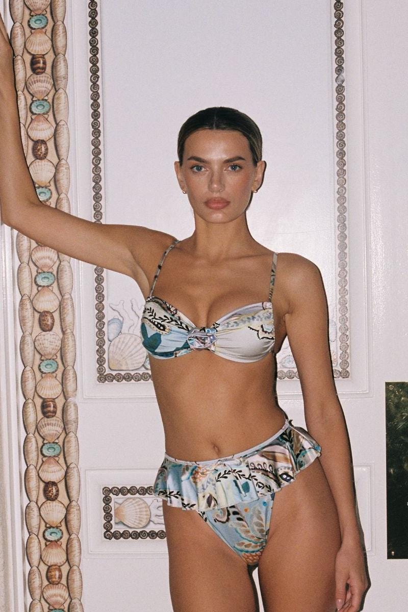 St. Barths Floral Tamarindo Ruffle Bikini Bottom