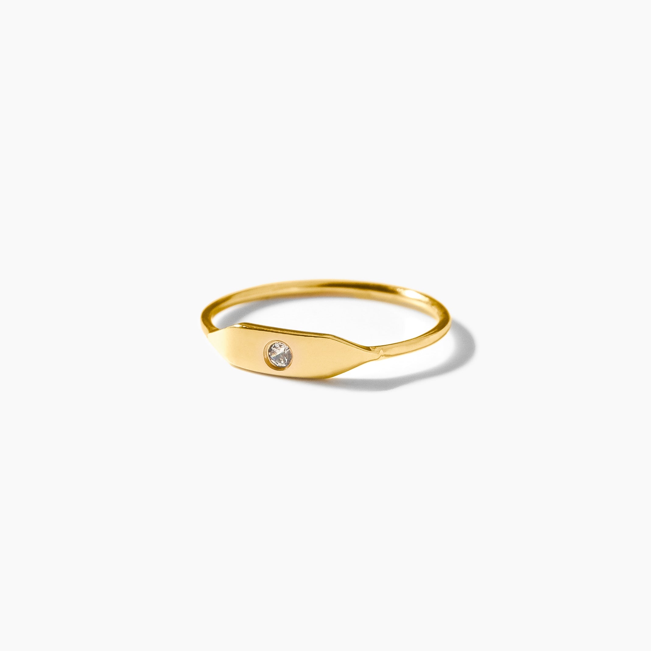 Stacking Signet Ring With Stone