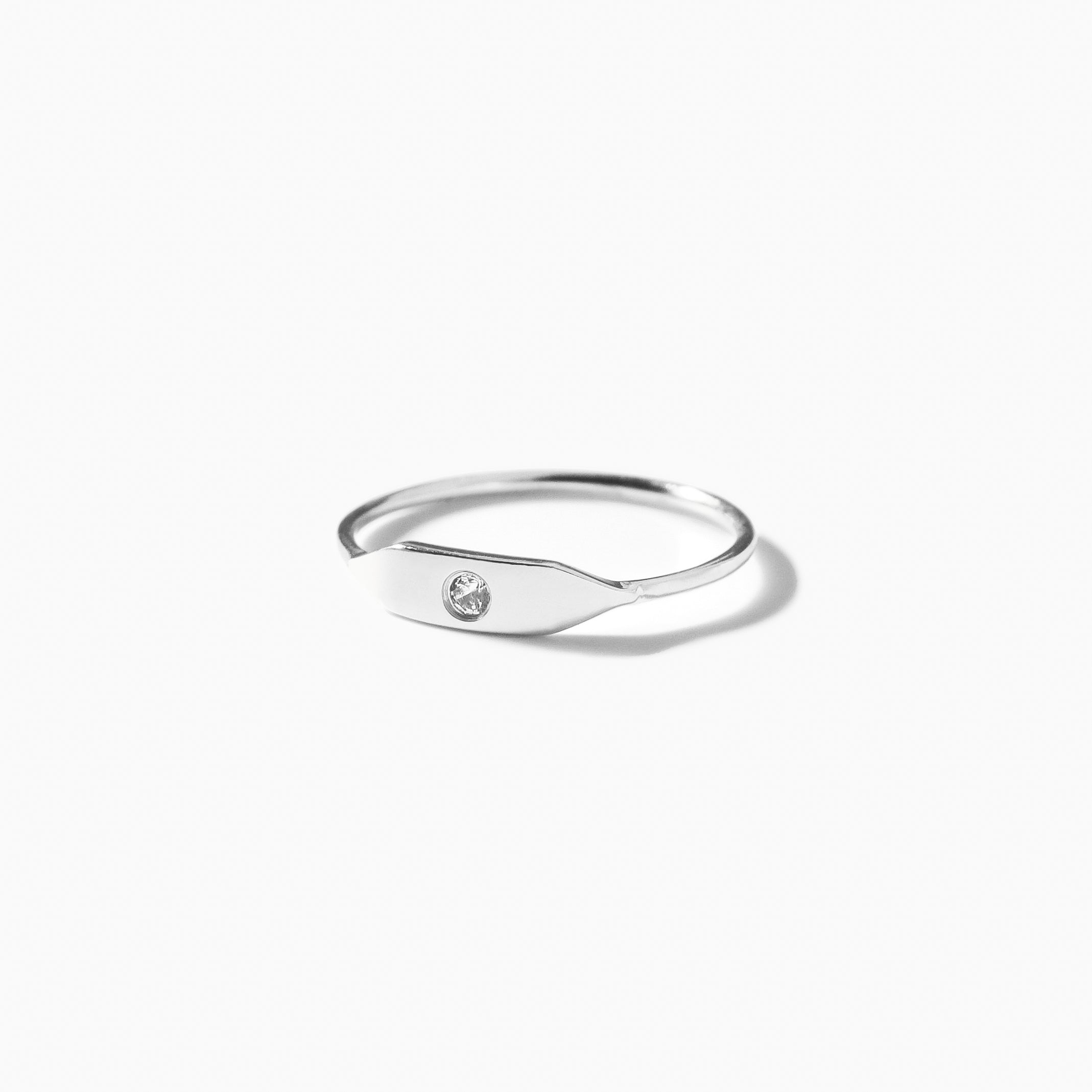 Stacking Signet Ring With Stone