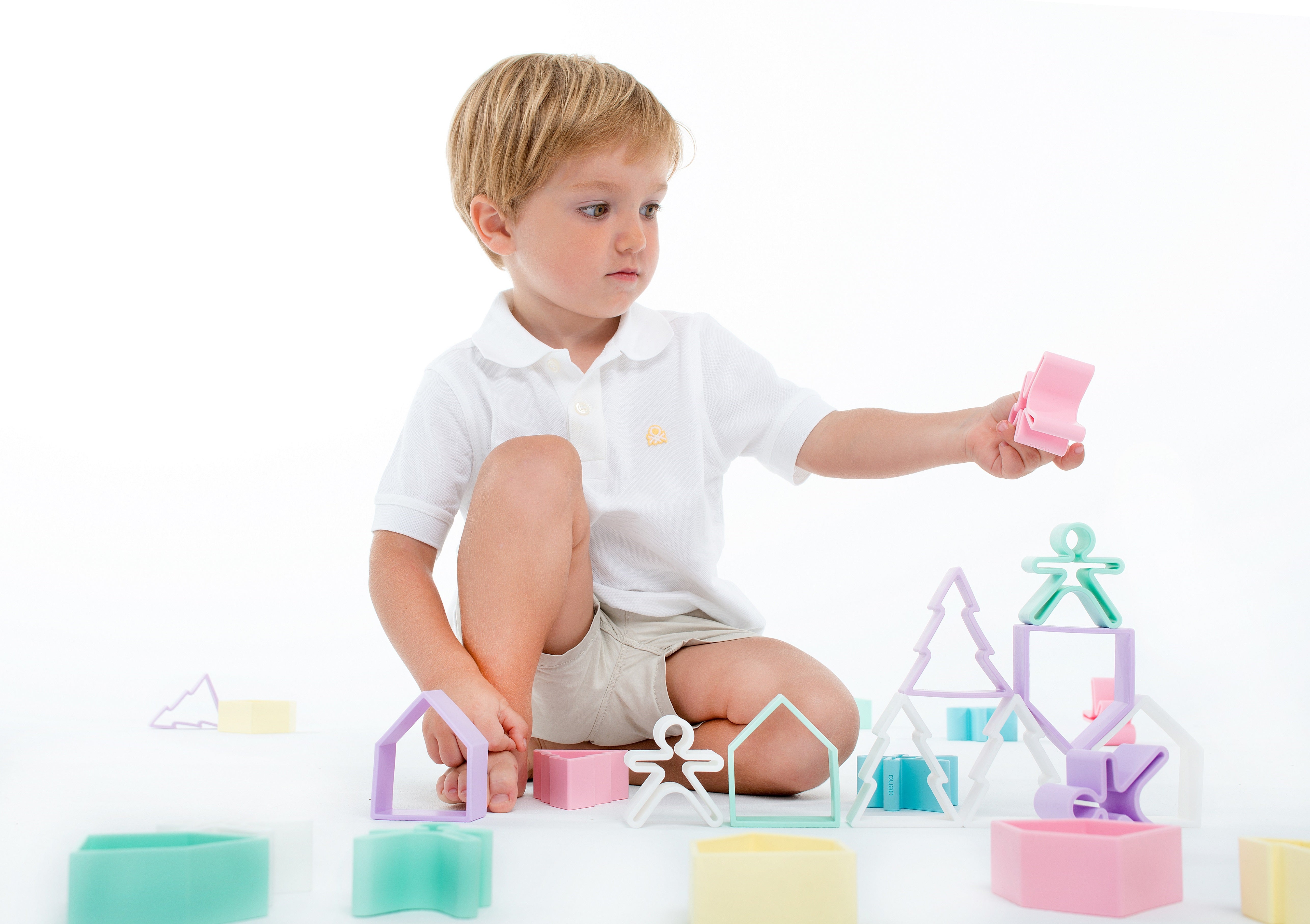 dëna Pastel Kids & Houses 6 Pack