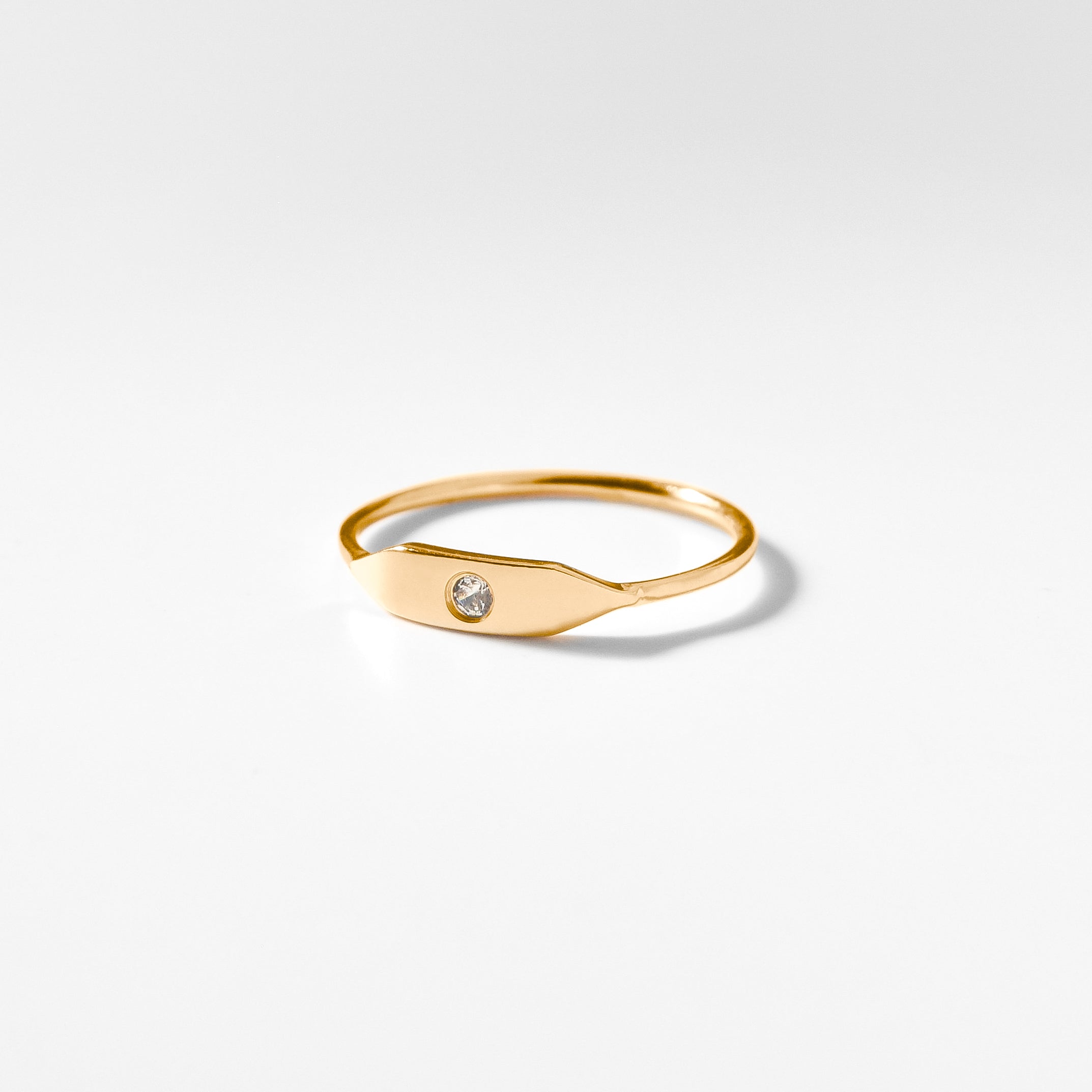 Stacking Signet Ring With Stone