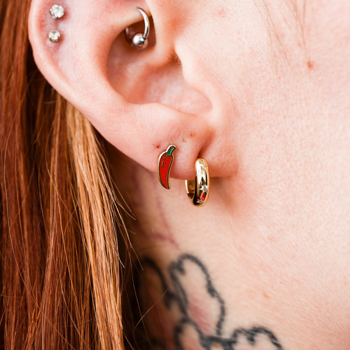 Stars Huggie Hoops