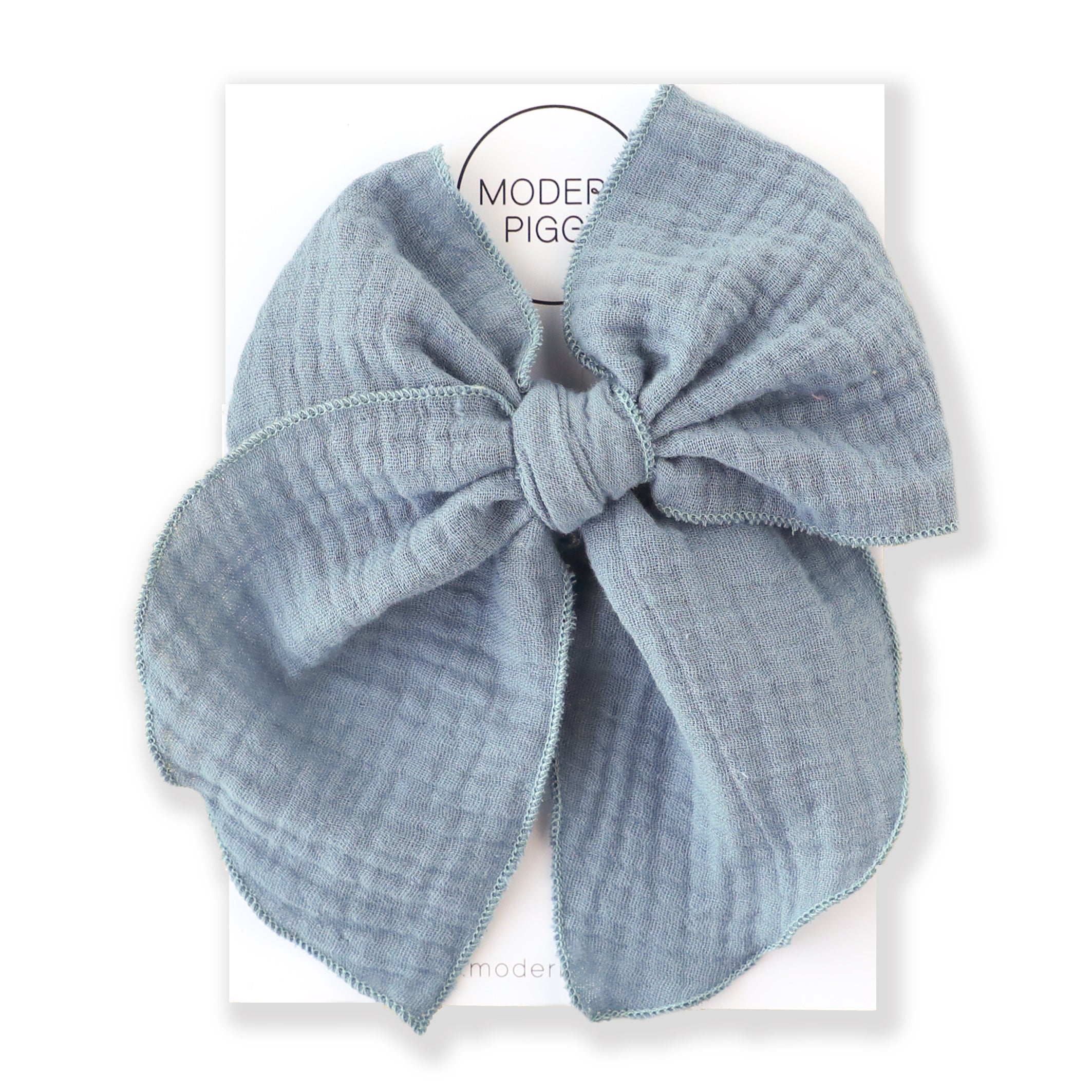 Steel Blue | Gauze Party Bow