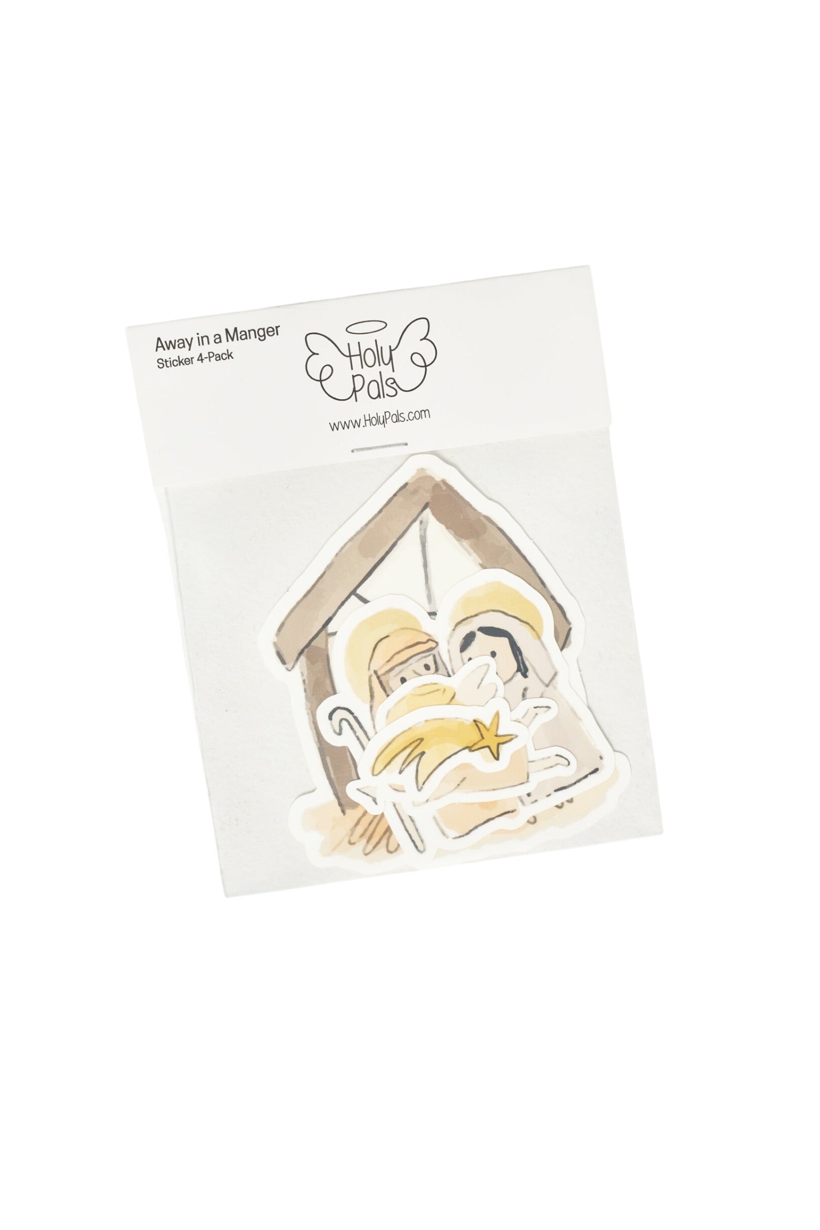 Away In A Manger Christmas Stickers 4 Pack