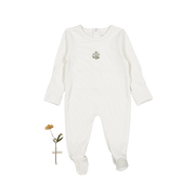 The Embroidered Romper - Zara Blue