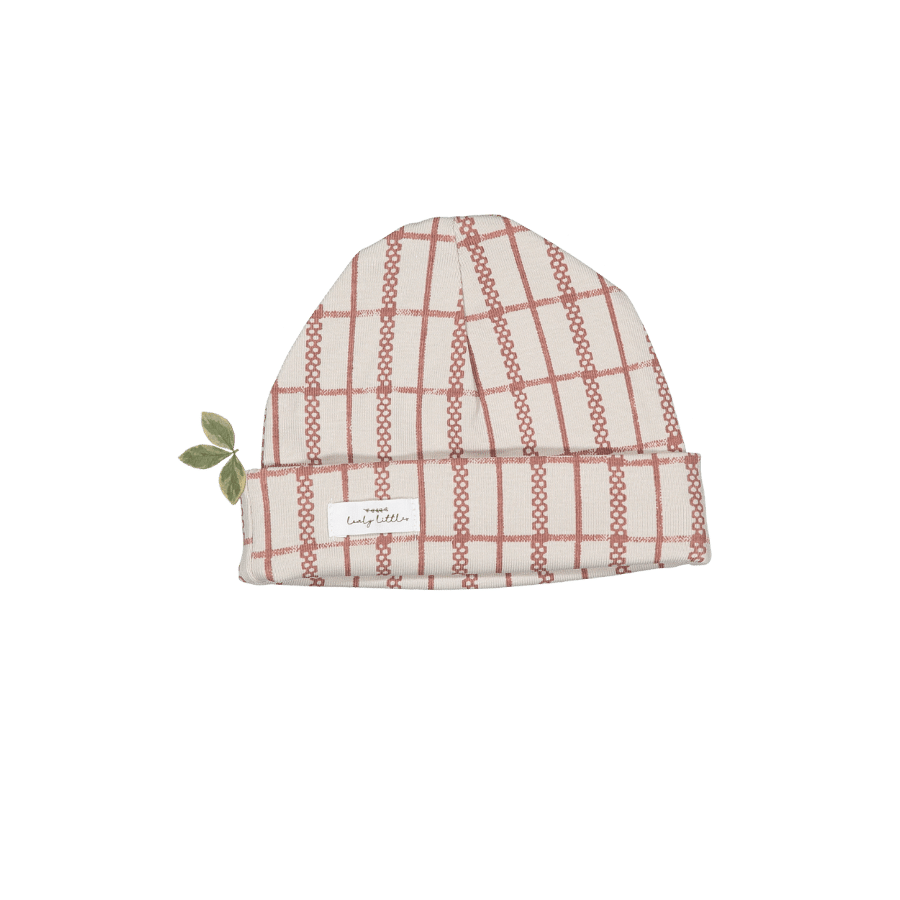 The Printed Hat - Mauve Check