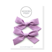 Striking Purple | Pigtail Set - Hand-tied Bow