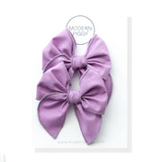 Striking Purple | Pigtail Set - Petite Party Bow