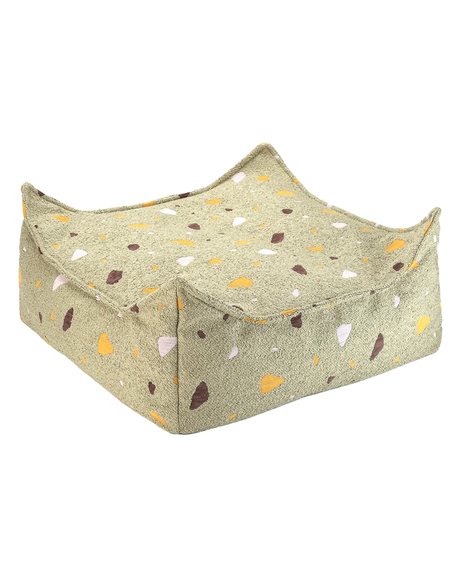 Terrazzo Moss Square Ottoman Extra Cover