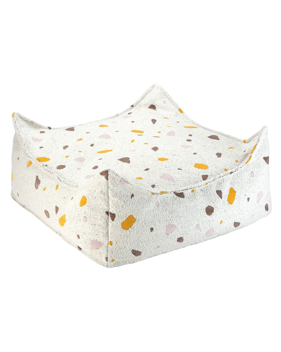 Terrazzo Marble Square Ottoman Extra Cover