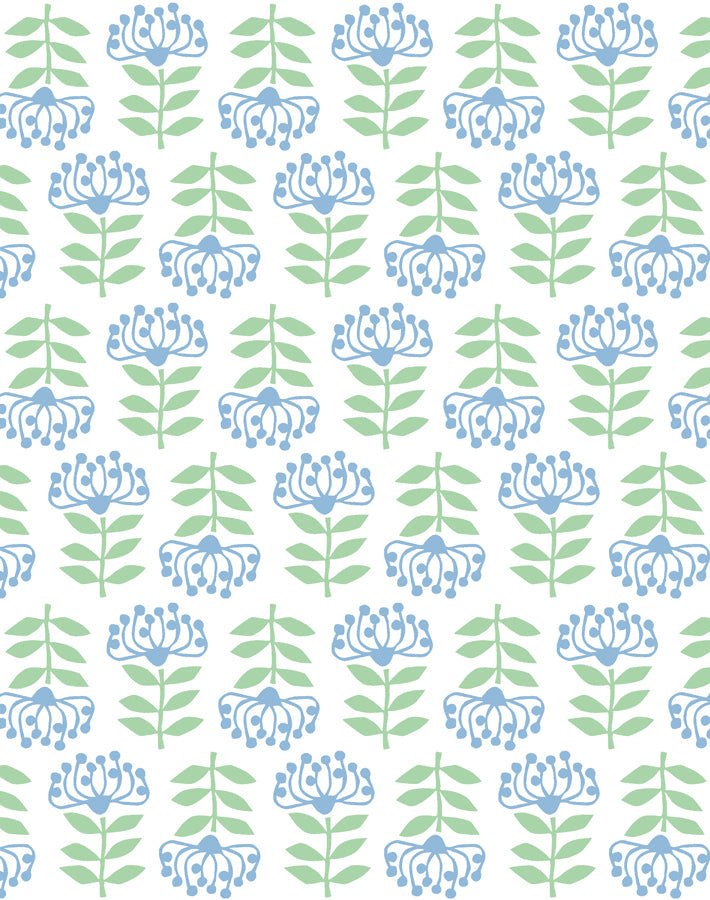 'stylized Papyrus' Wallpaper By Tea Collection - Cornflower