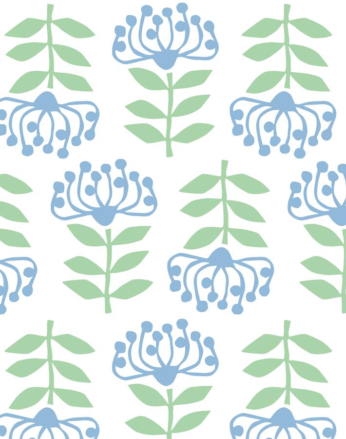 'stylized Papyrus' Wallpaper By Tea Collection - Cornflower