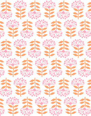 'stylized Papyrus' Wallpaper By Tea Collection - Creamsicle