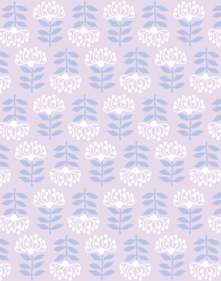 'stylized Papyrus' Wallpaper By Tea Collection - Lavender