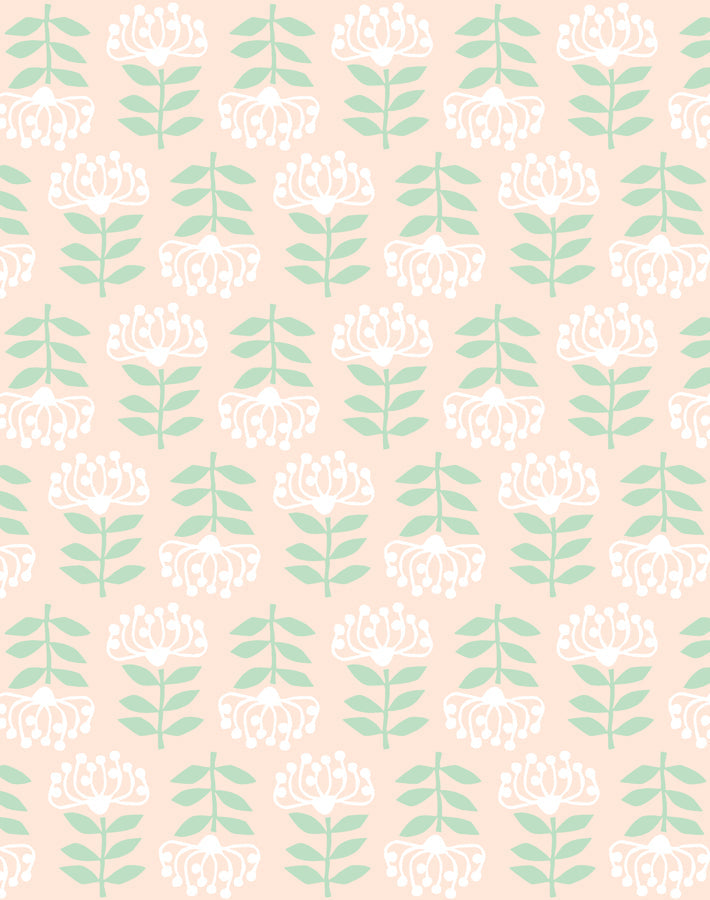 'stylized Papyrus' Wallpaper By Tea Collection - Peach