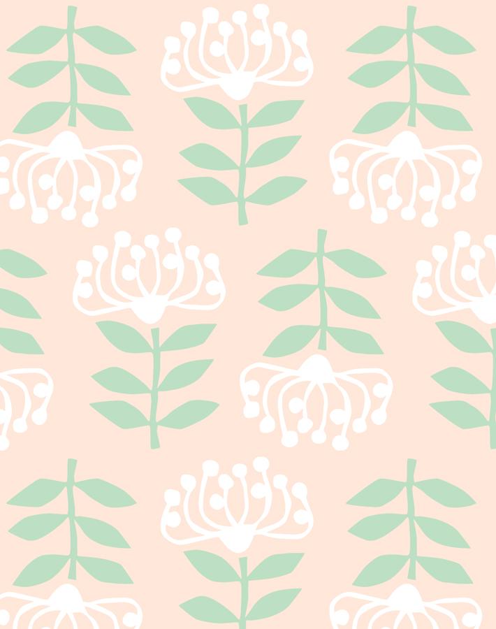 'stylized Papyrus' Wallpaper By Tea Collection - Peach