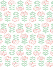 'stylized Papyrus' Wallpaper By Tea Collection - Pink