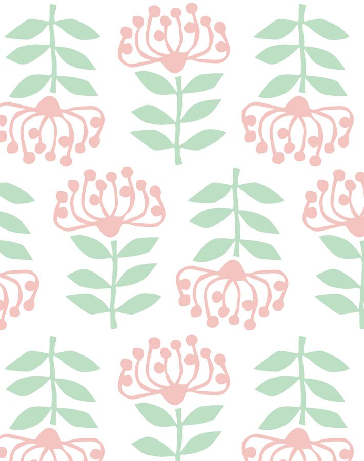 'stylized Papyrus' Wallpaper By Tea Collection - Pink