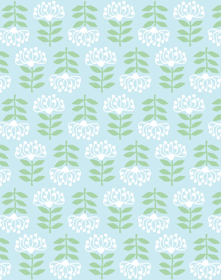 'stylized Papyrus' Wallpaper By Tea Collection - Sky