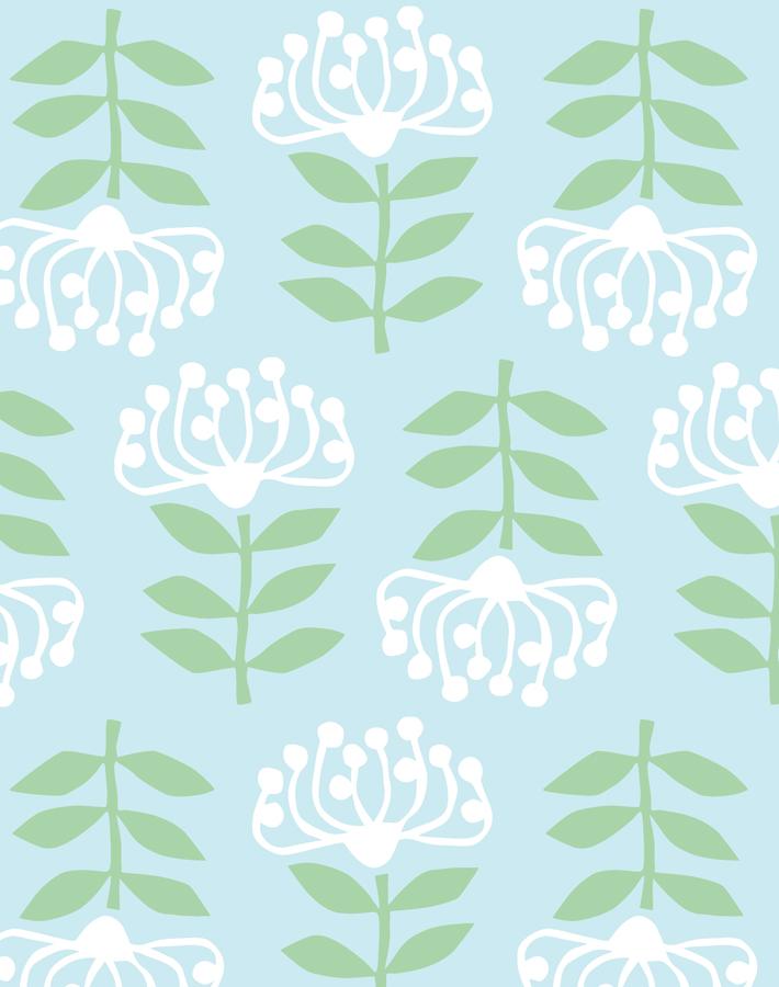 'stylized Papyrus' Wallpaper By Tea Collection - Sky