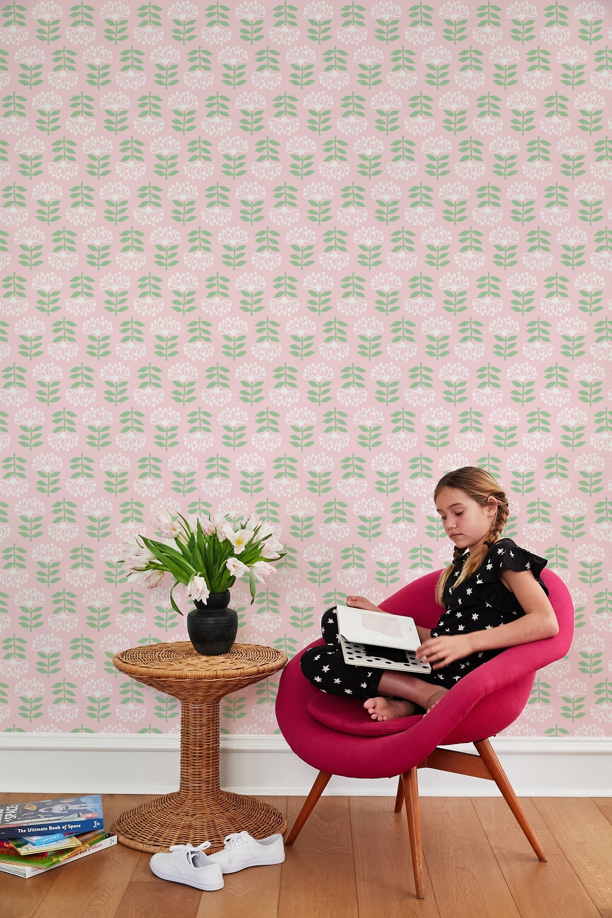 'stylized Papyrus' Wallpaper By Tea Collection - Ballet Slipper