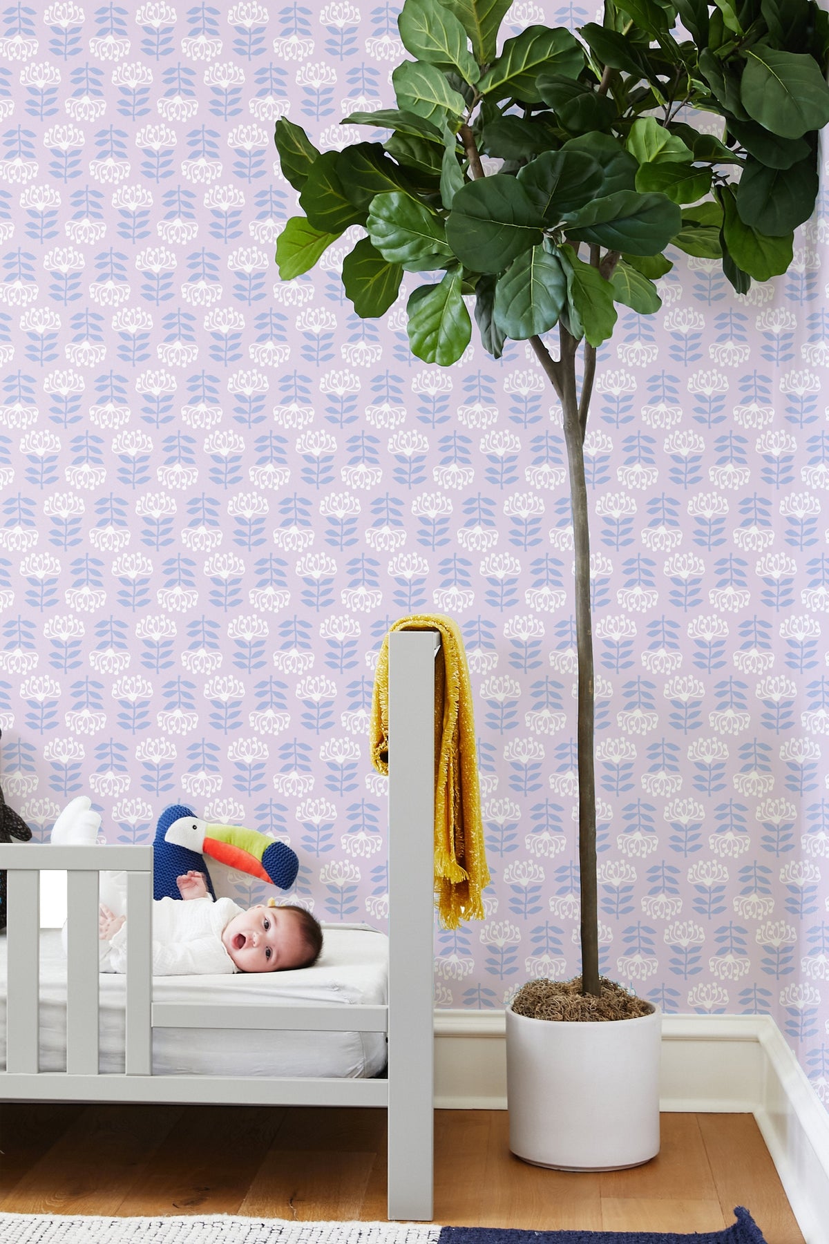 'stylized Papyrus' Wallpaper By Tea Collection - Lavender