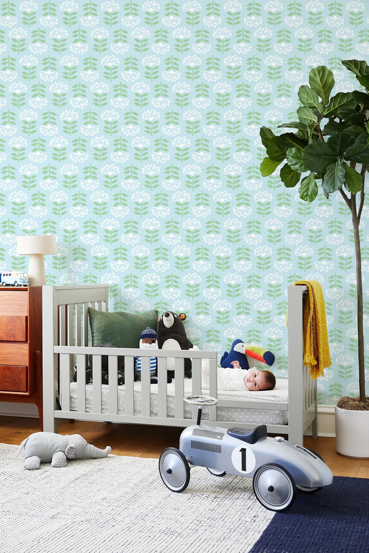 'stylized Papyrus' Wallpaper By Tea Collection - Sky