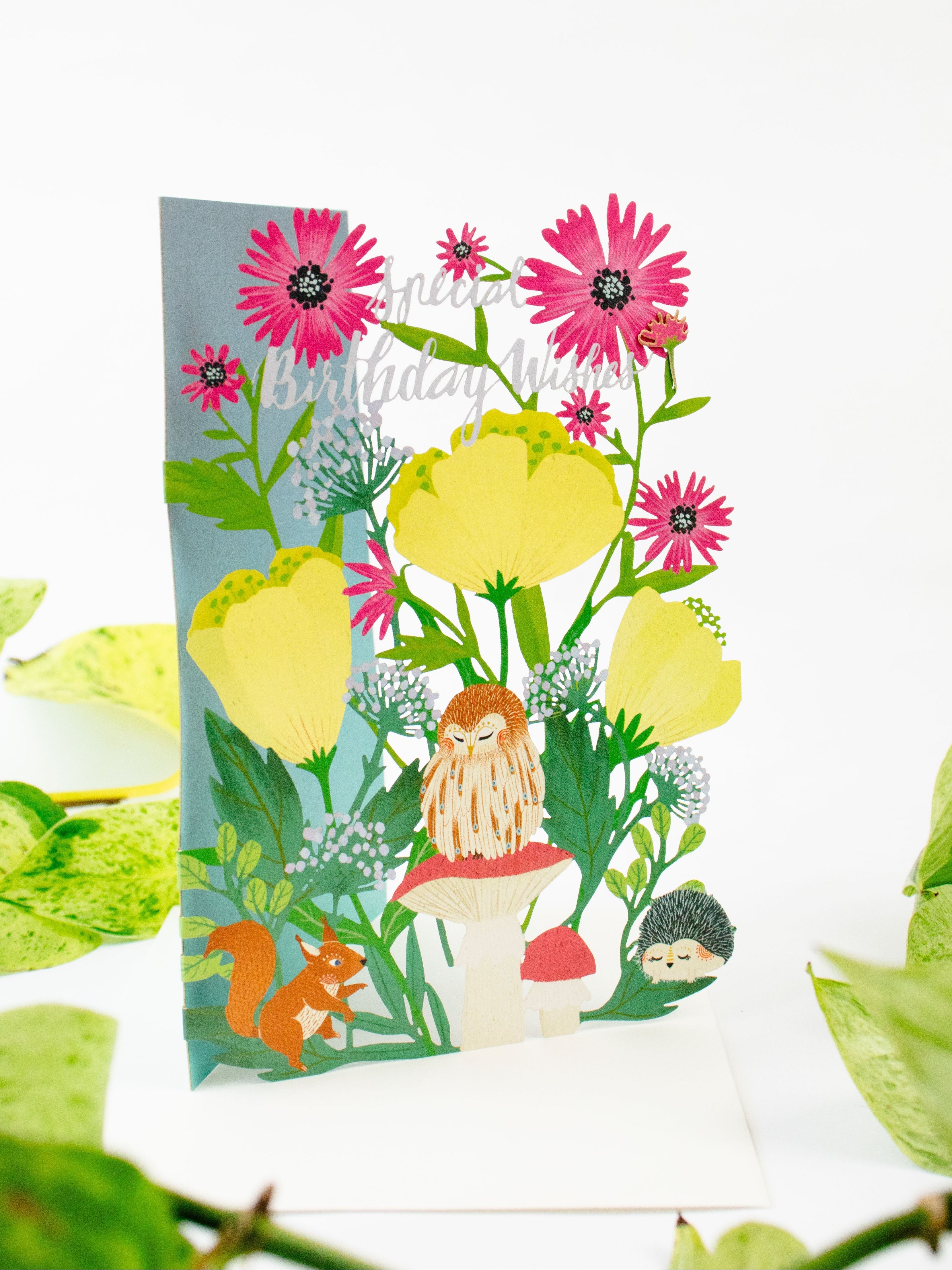 Summer Forest Lasercut Birthday Card