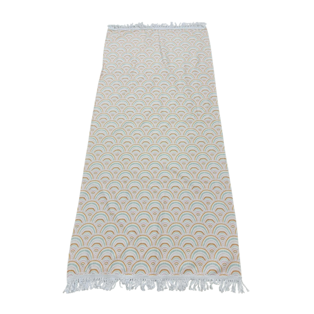 Boho Rainbows Fringe Beach Towel