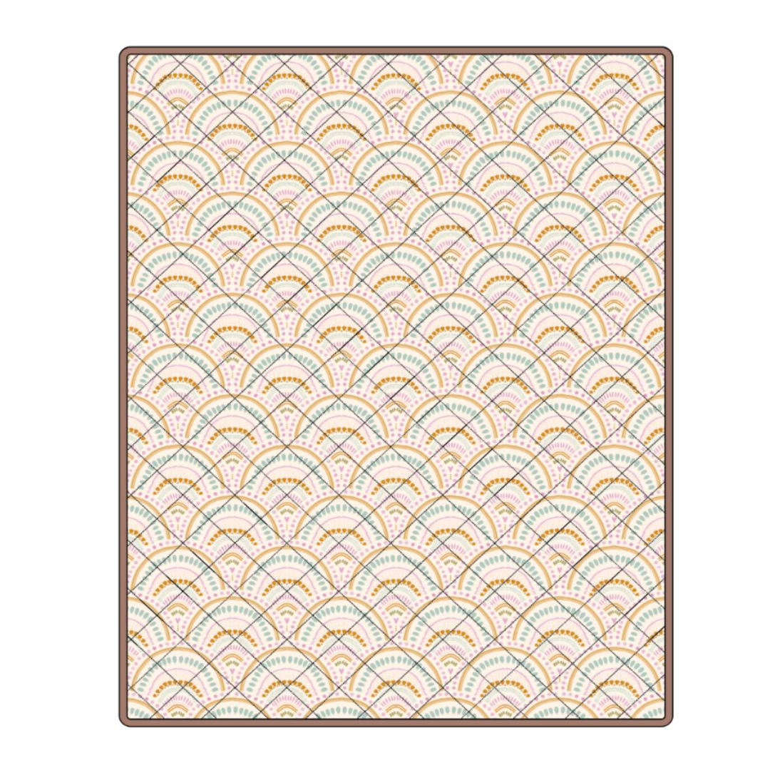 Boho Rainbows Quilted Water Resistant Beach Mat