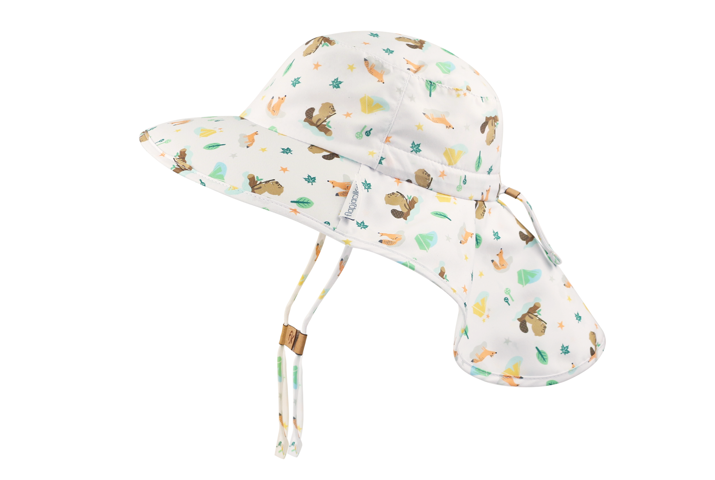 Baby/kids Sun Hat With Neck Cape - Beaver