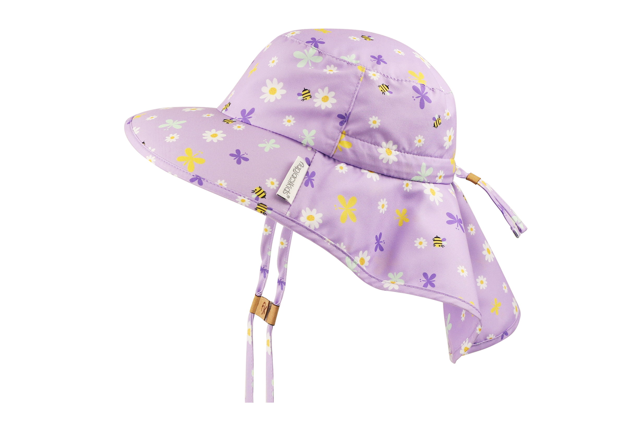 Baby/kids Sun Hat With Neck Cape - Daisy