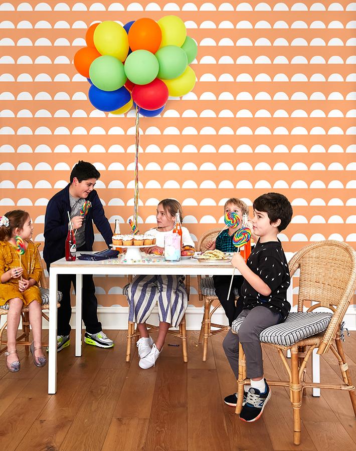 'sun Tile' Wallpaper By Tea Collection - Creamsicle
