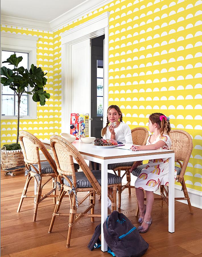 'sun Tile' Wallpaper By Tea Collection - Daffodil