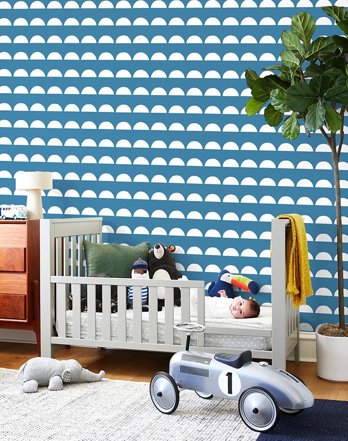 'sun Tile' Wallpaper By Tea Collection - Lapis